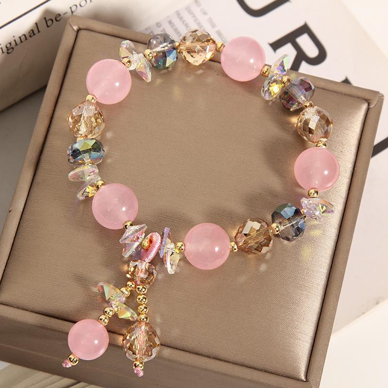 Armband med vattendroppar av naturlig ametist