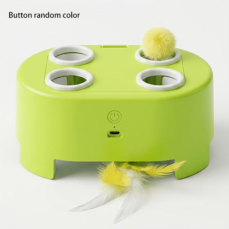 đ± 50% RABATT! âš Interaktiv kattleksak med mullvadsspel â 3 spellĂ€gen, roterande fjĂ€der & USB-C uppladdning đŻ