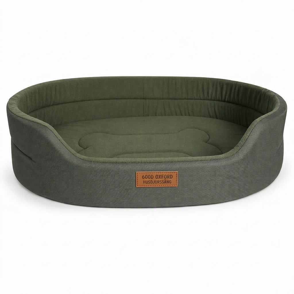 đŸ 50 % RABATT NU! âïž Avtagbar oval hund- och kattsĂ€ng â polarfleece, oxfordtyg & fuktavvisande halkfri botten đ¶