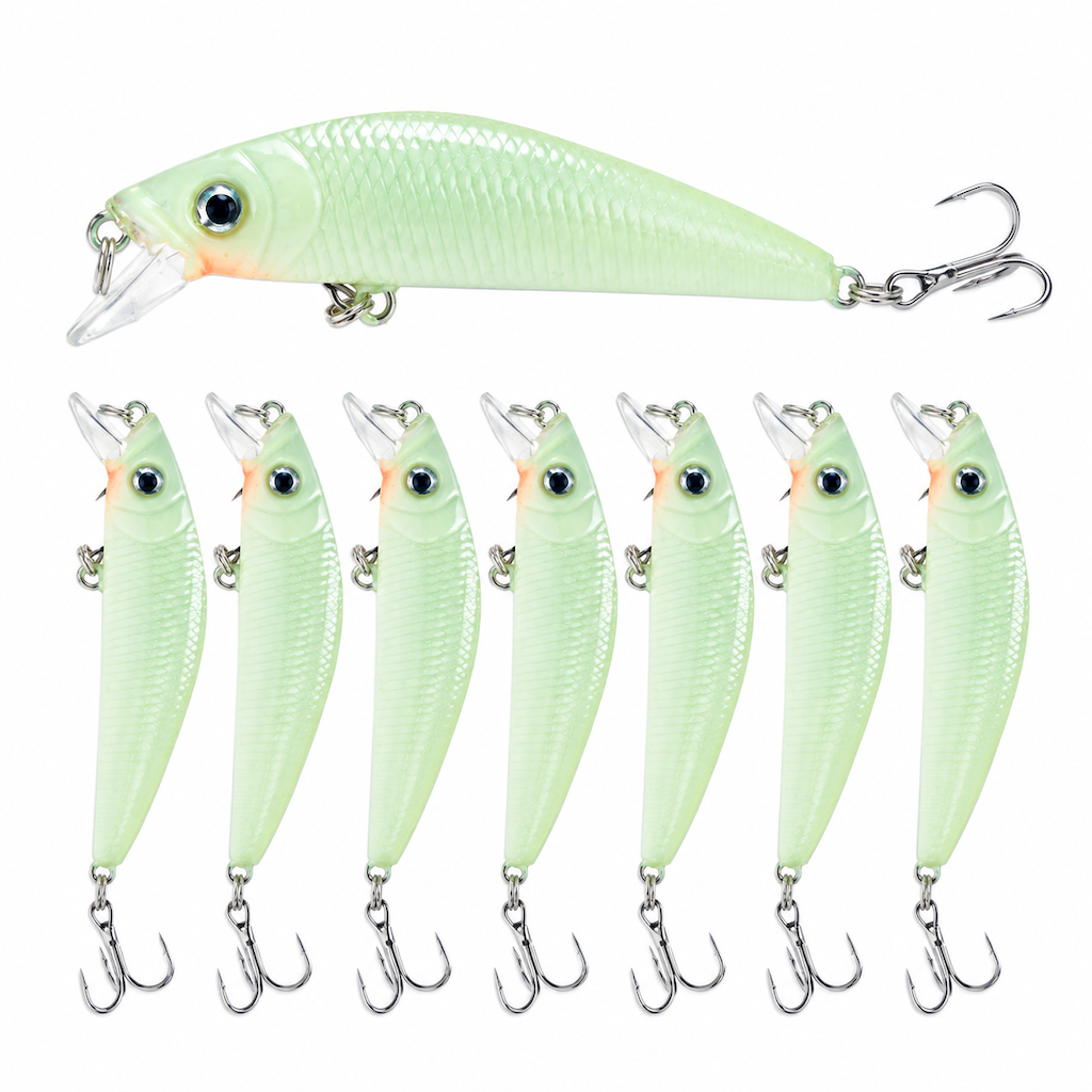 ⏳Tidsbegränsat 50 % rabatt⏰ Självlysande wobbler för nattfiske (7 cm)🎣🌙✨
