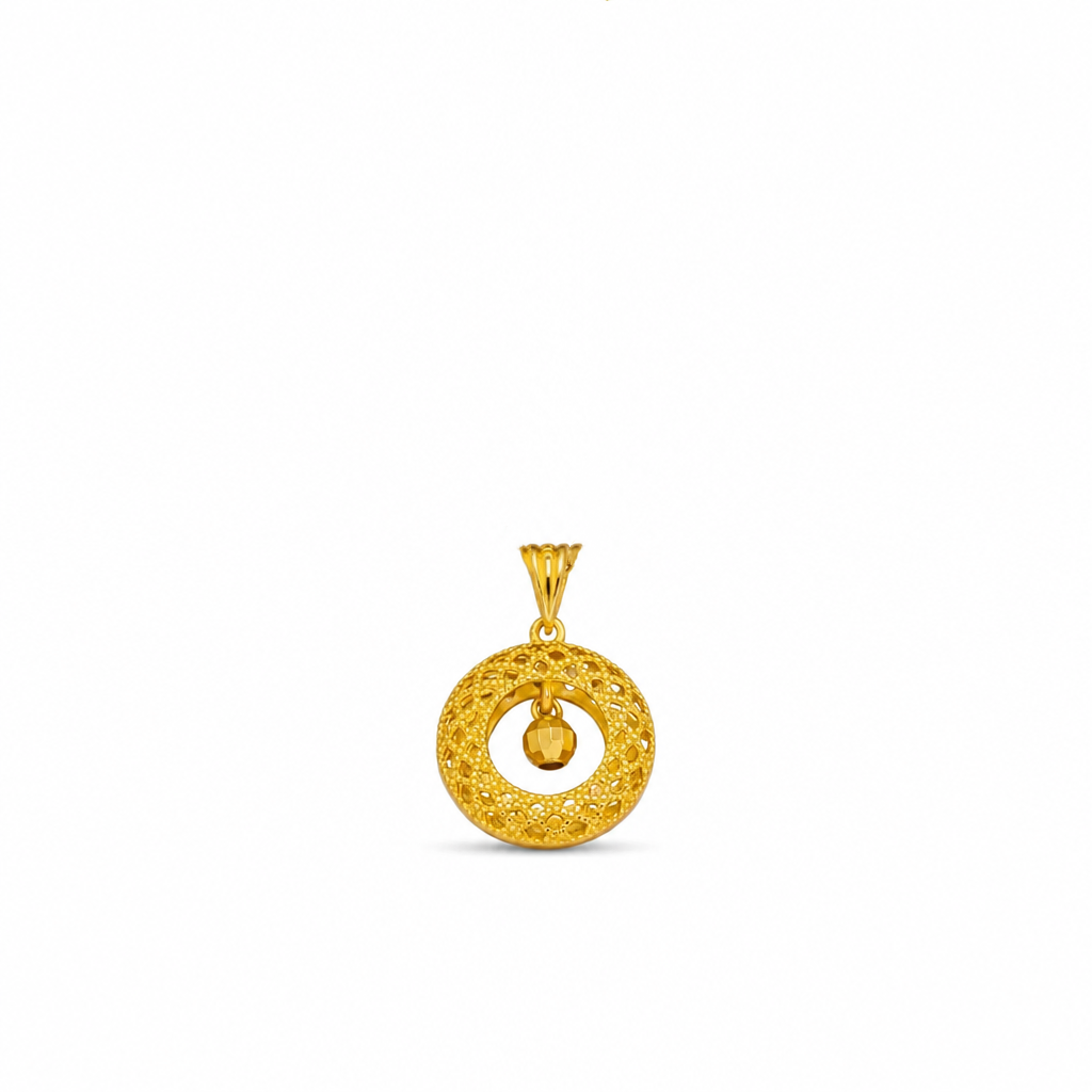 Elegant drömfångarhalsband i guld med snurrande lyckopärla ✨