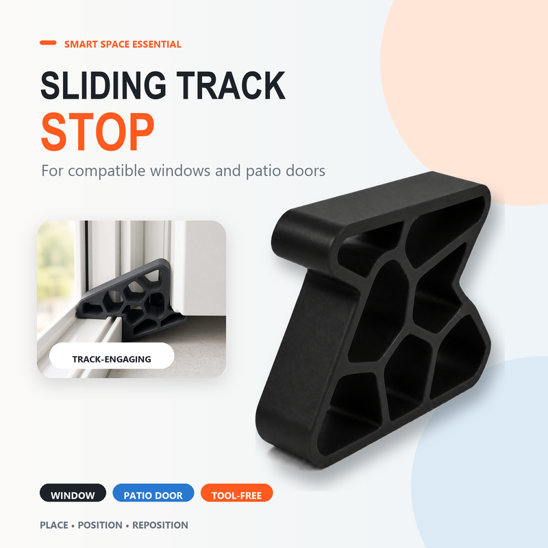 🚪 50 % RABATT NU! 🛡️Secure Track Door Stop – säker dörrstopp, stötdämpande & minimalistisk design – perfekt för skjutdörrar, fönster och balkongdörrar ✨🏠