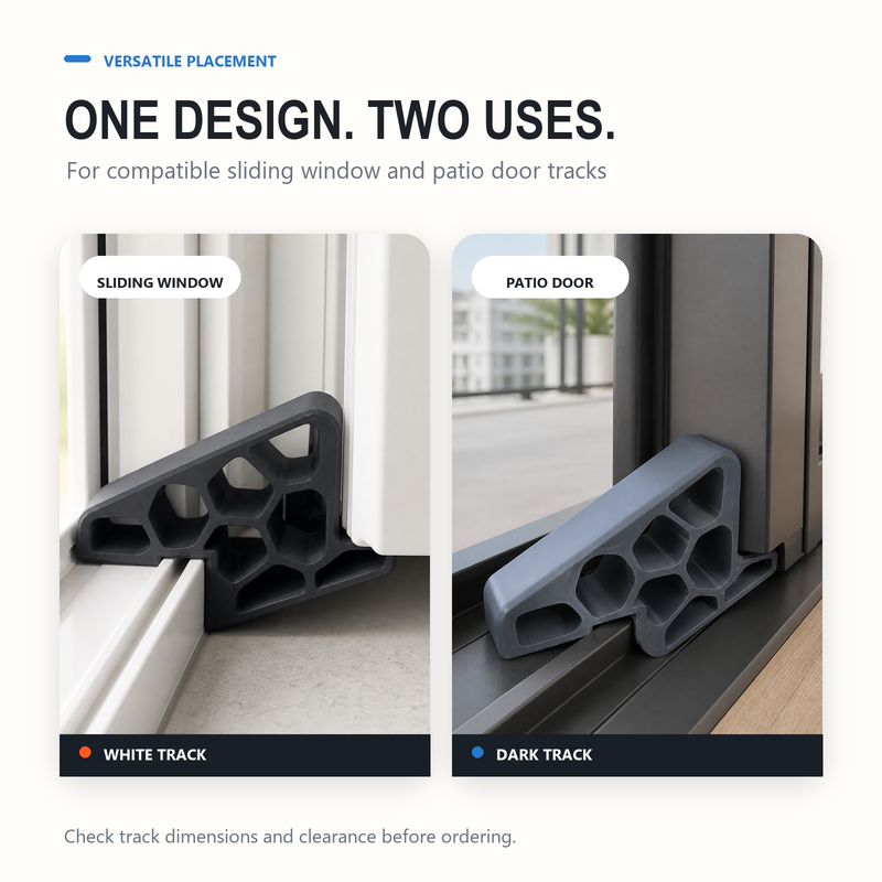 🚪 50 % RABATT NU! 🛡️Secure Track Door Stop – säker dörrstopp, stötdämpande & minimalistisk design – perfekt för skjutdörrar, fönster och balkongdörrar ✨🏠