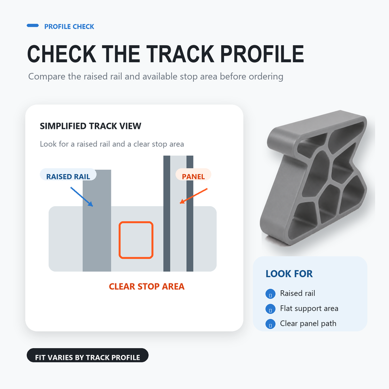 🚪 50 % RABATT NU! 🛡️Secure Track Door Stop – säker dörrstopp, stötdämpande & minimalistisk design – perfekt för skjutdörrar, fönster och balkongdörrar ✨🏠