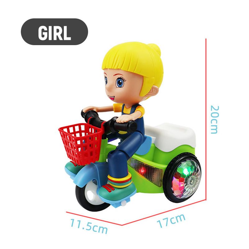 🚗 50 % RABATT! ✨ Ger barnen rolig lek – lysande trehjulig stuntleksak, spännande stuntfunktion, ljus‑effekt, slitstark