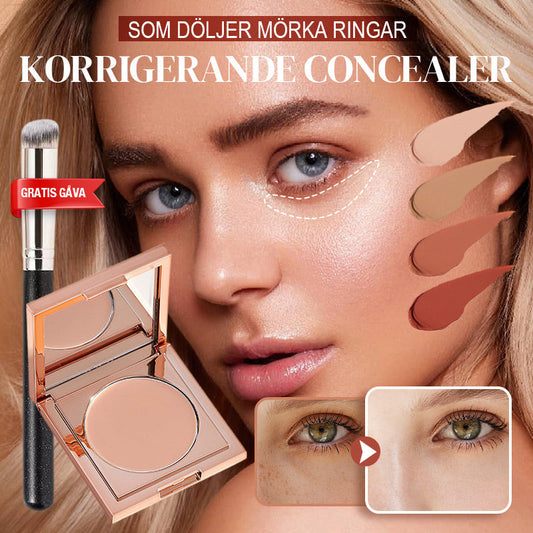 👁️ SISTA DAGEN - KÖP 1 FÅ 2!❤️ 60 % rabatt!✨ Korrigerande Concealer för Under Ögonen - Eliminerar Mörka Ringar & Fåror med Fuktighetsgivande Formula & Precisionsborste 🌟🖌️
