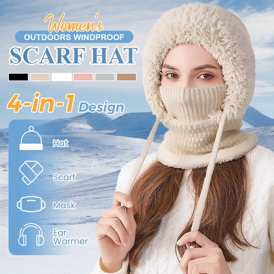 🎁Hot Sale 50% OFF🔥Women's Winter One-Piece Knitted Beanie Scarf Mask 3-in-1 Balaclava