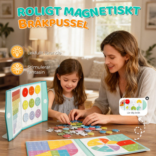 🧩 52% RABATT! 🧲 Montessori Fraktionspussel – Magnetiska Delar, Pedagogiskt & Utvecklar Matematikförståelse ✨