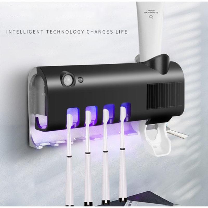 🦷50% RABATT⏰ Trådlös smart tandborstehållare, borrfri montering för badrummet