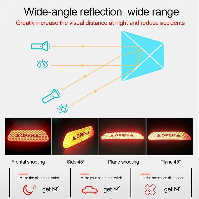 ✨Köp 1, få 1 gratis🚗 Reflekterande varningsdekaler för bilar (4 stycken per förpackning)