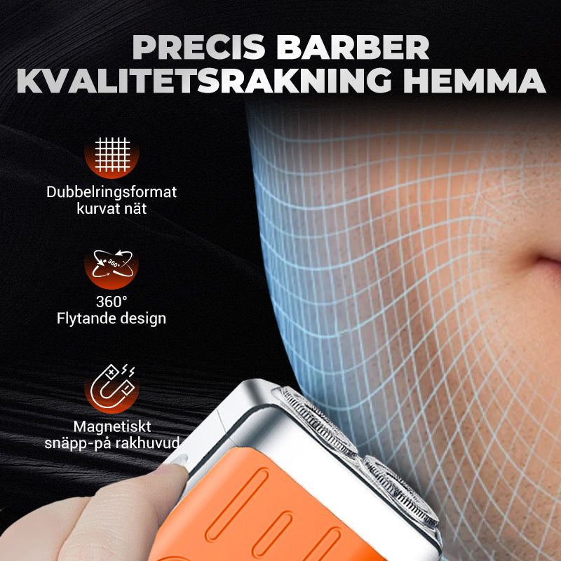 🔥Ny uppgradering🔥Bärbar Mini Roterande Elektrisk Rakapparat för Män