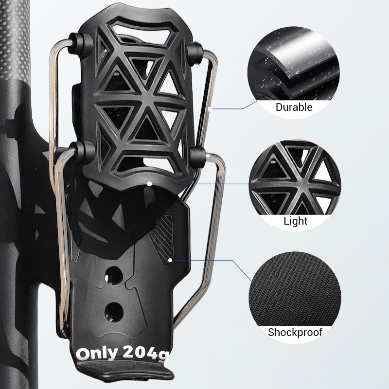 🚲 50 % RABATT NU! 🥤 Anpassningsbar cykelflaskhållare – flexibel gitterstruktur, 360° rotation & verktygslös montering ✨