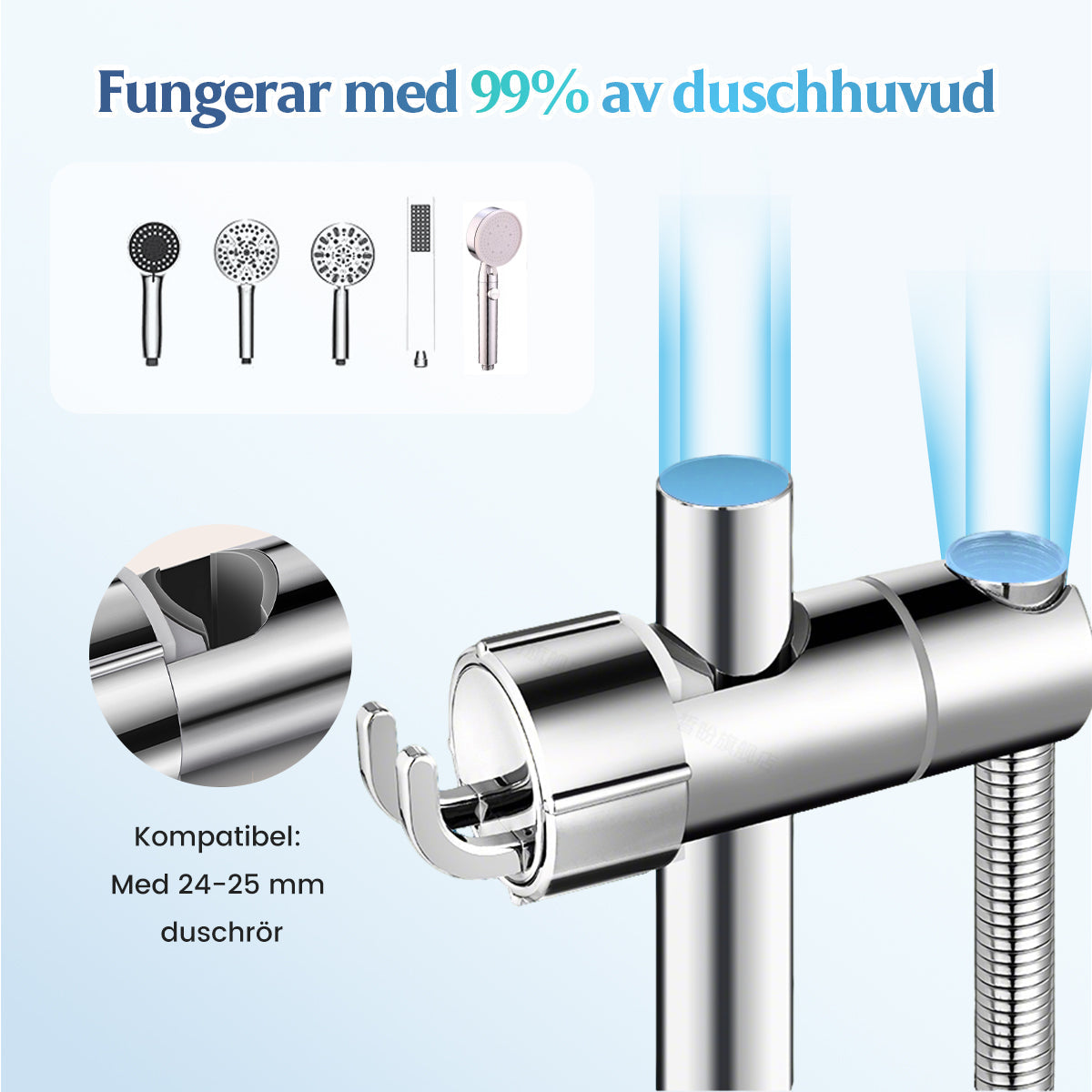 ✨🚿 53 % rabatt! 🎁 Duschhållare utan borrning – omedelbar installation, extremt stabil