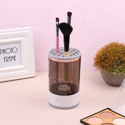 💖 60% RABATT! ✨ AUTOMATISK SMINKBORSTETVÄTT - Djuprengöring på 3 Minuter, Bärbar & Tyst Drift, USB-laddning för Resor och Hemmabruk 🌸🚿