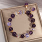 Armband med vattendroppar av naturlig ametist
