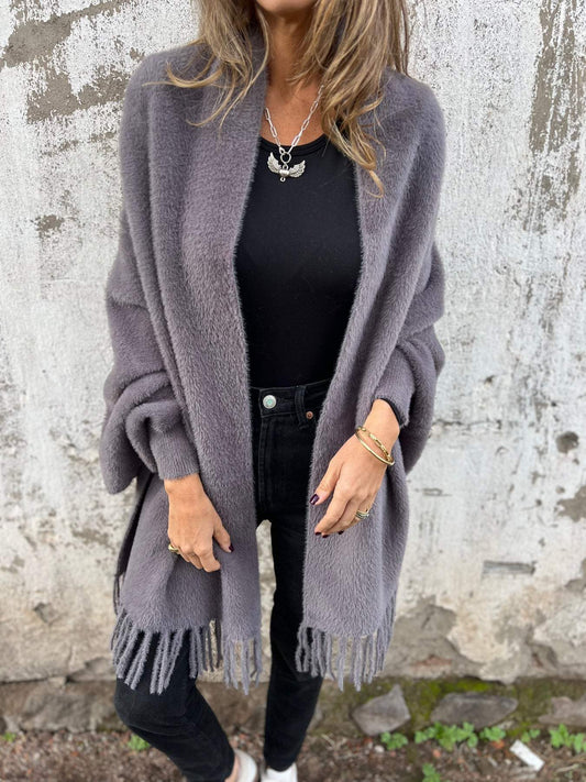 🔥Limited Time 50% Off 🔥Women's Long Sleeve Casual Tassel Shawl Coat