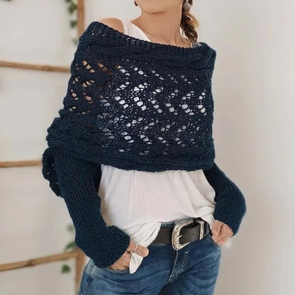 🔥Last Day Sale 49%🔥Knitted Cable Wrap, Shrugs For Women, Knitted Wrap