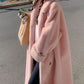 🎁ideal gift 👍Women's Elegant Long Faux Fur Coat