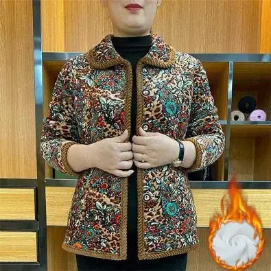 🎅✨Christmas Sale 50% OFF🔥🎁 Winter Gift! Women's Printed Padded Thermal Jacket Coat