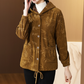 🎊Christmas Pre-sale - 76% Off🎊Fashionable Botanical Print Soft Warm Hooded Coat