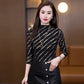 Fashion Luxury Pattern Half-high Neck Women's Top