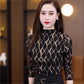 Fashion Luxury Pattern Half-high Neck Women's Top