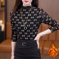 Fashion Luxury Pattern Half-high Neck Women's Top