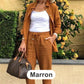 🌸 Frühjahrsneuheit 👗🌸Damen Baumwoll-Leinen Bluse und Hose langarm Set