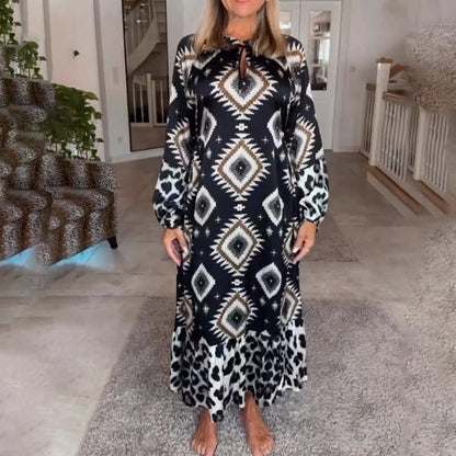 🍂Fall Specials🍂Women’s Bohemian Casual Printed Long-sleeve Dress