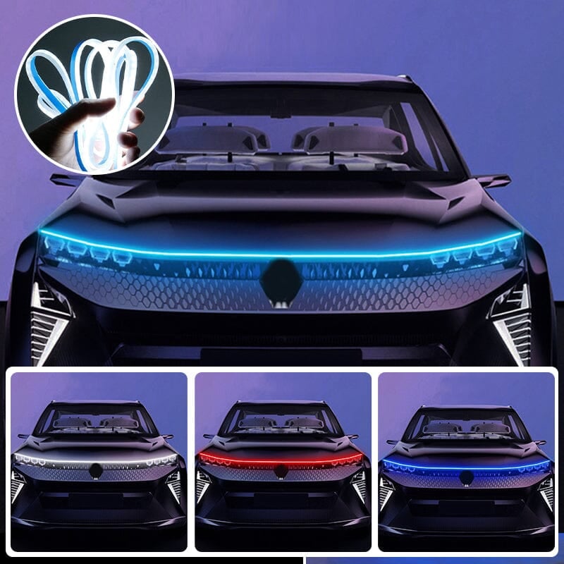 🚗 50% RABATT NU! ✨ Dynamiskt Skanning HoodBeam-kit - Mjuka och Hypnotiska Ljuseffekter för en Unik Bilupplevelse 🌟🔧