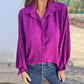 🔥HOT SALE 50% OFF💕Women's Elegant Solid Color Button-Up Shirt