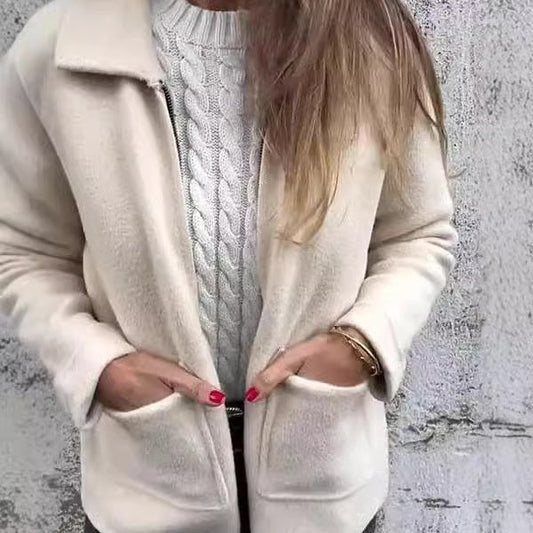 🍂Autumn Specials🍂 Women's Knitted Zipper Coat With Pockets