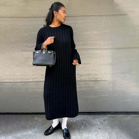 🍁Autumn New Releases 50% off🍁Oversized Sweater Dress with Cable Knit