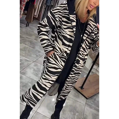 🌷Limited Time 49% OFF💞Women's Trendy Zebra  Leopard Pattern Coat