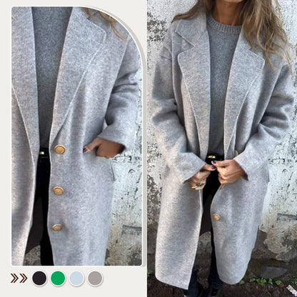 ⭐HOT SALE 49% OFF❄️Women's Long-sleeve Tweed Lapel Coat