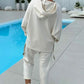 💖Limited Sale 50% OFF💖🌸Women's Two-Piece Solid Color Hooded Sweatshirt Set