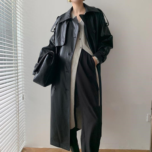 Women's Vintage Leather Coat