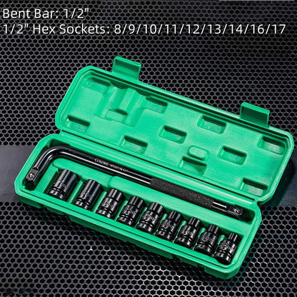 10pcs 1/2" Impact Socket Set with Storage Box