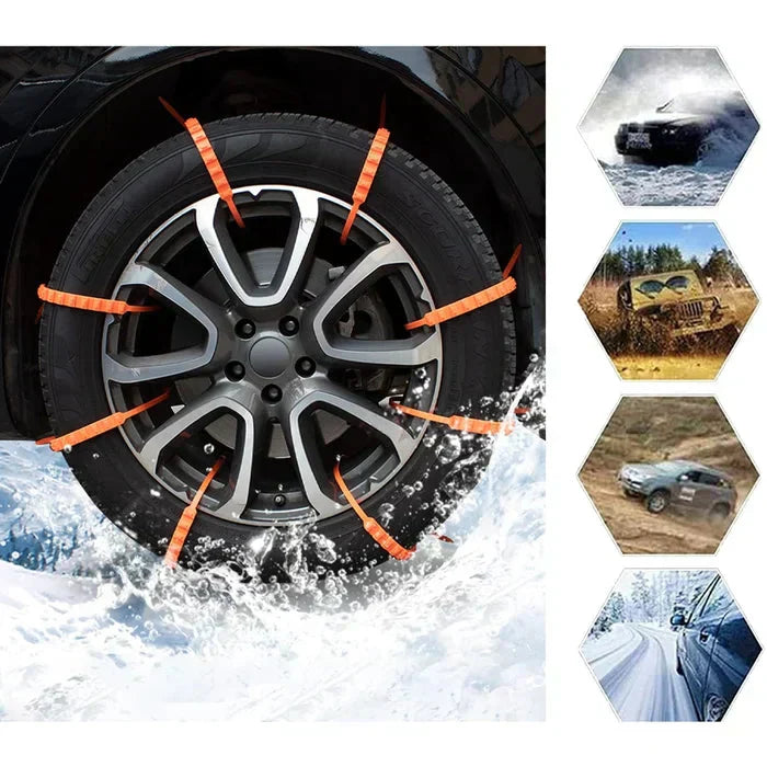 🚗 Kampanj 2026 – 56 % rabatt! ❄️🌨️ Universella återanvändbara snökedjor i nylon – säker vinterkörning ✨ Sand, snö och lera ✨