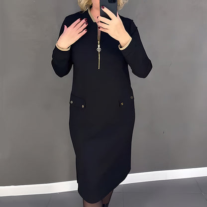 🎅Pre-Xmas Specials🎄Women's Elegant Black Long-Sleeve Dress