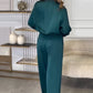 🎅Xmas Sales - 50% OFF🎄Women’s Elegant Dark Green Casual Loose 2-Piece Set