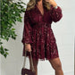 🎅Soldes de Noël à 65 % de réduction💥Mini-robe à paillettes et col en V pour femme