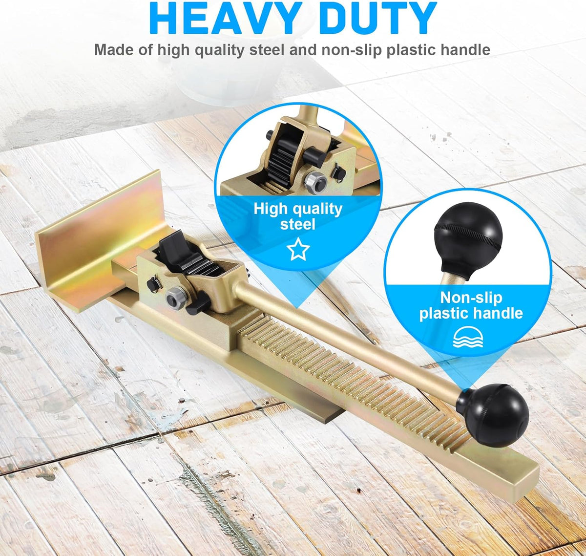 📐 50 % RABATT NU! 🛠️ Professionell spärrdomkraft för trägolv – exakt plankjustering, ergonomiskt grepp & hållbar – perfekt för golvläggning 🏠