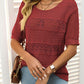 🎉Hot Sale 49% OFF🎉💃Women's Round Neck Hollow Knit Crochet Short Sleeve Sweater