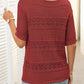 🎉Hot Sale 49% OFF🎉💃Women's Round Neck Hollow Knit Crochet Short Sleeve Sweater