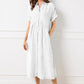 🔥LAST DAY SALE 👗Striped Lapel Button Down Shirt Dress | With Functional Pockets
