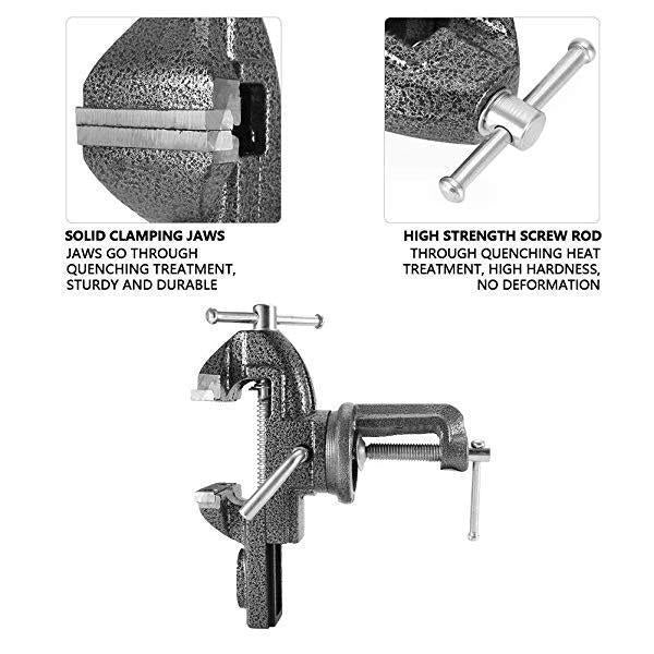 🔧 50 % RABATT NU! 🗜️ Mini universal verktygsskruvstäd – robust gjutjärn, 360° rotation & starkt grepp – perfekt för hobby, verkstad och garage 🛠️