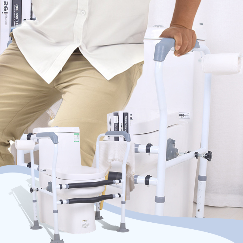 🚽 50 % RABATT NU! 🛡️ WC-säkerhetsstöd för äldre – förstärkt kolstål, justerbar höjd & bredd – perfekt för badrumssäkerhet 🏠