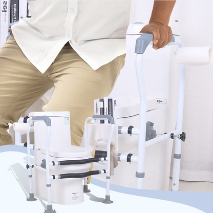 🚽 50 % RABATT NU! 🛡️ WC-säkerhetsstöd för äldre – förstärkt kolstål, justerbar höjd & bredd – perfekt för badrumssäkerhet 🏠
