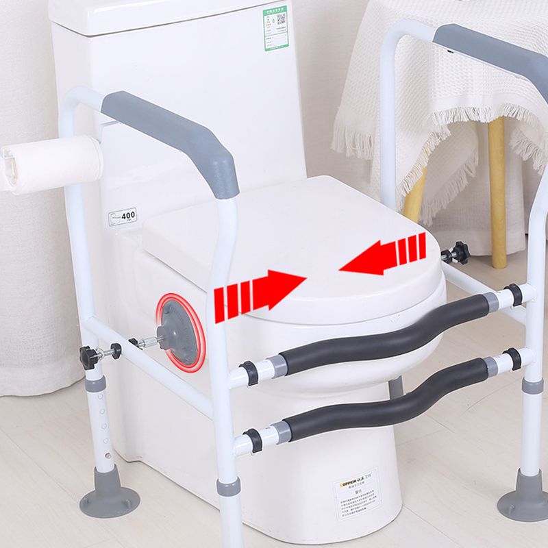 🚽 50 % RABATT NU! 🛡️ WC-säkerhetsstöd för äldre – förstärkt kolstål, justerbar höjd & bredd – perfekt för badrumssäkerhet 🏠
